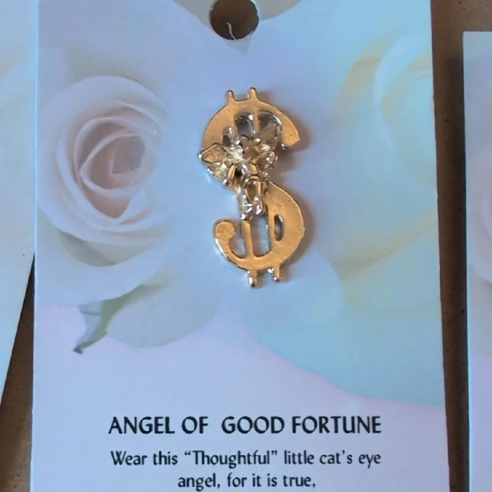 Vintage Gold tone Angels tack Pin Set of 6